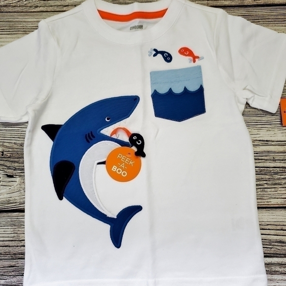 Embroidered Shark T-Shirt, Pirate Octopus, and Pirate Ship T-Shirts & Shorts 3T - Picture 5 of 10